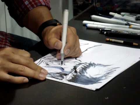 480x360 Comic Con Artist Drawing Marvelcapcom Part 1