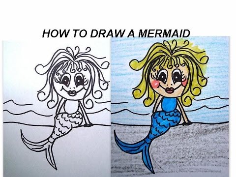 480x360 Diy How To Draw A Mermaid, Crafts For Kids, Free Video Art Lessons