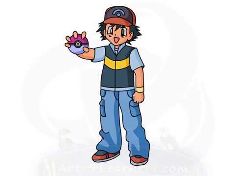 480x360 How To Draw Ash Ketchum