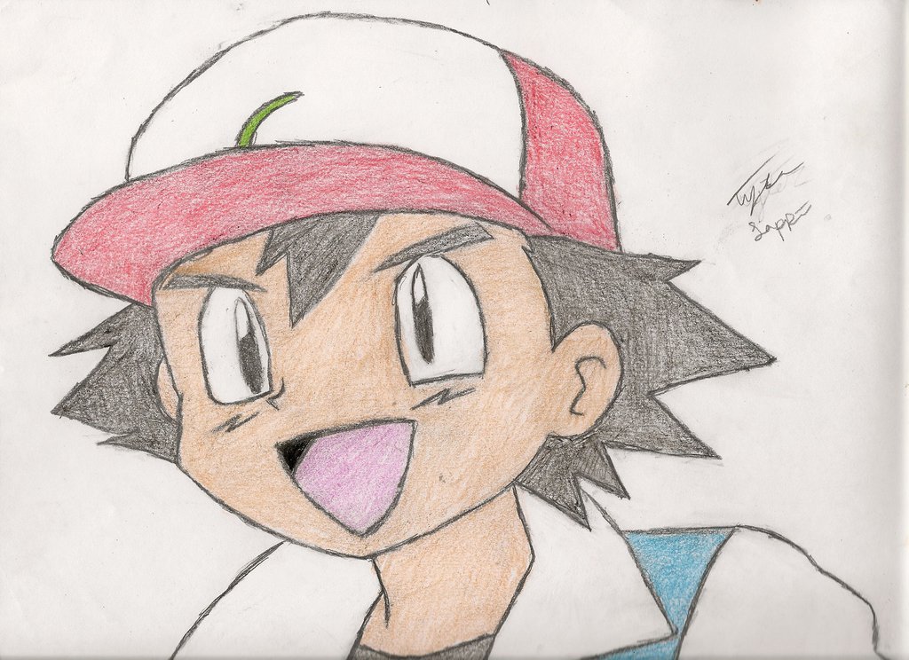 1024x744 My Ash Ketchum Drawing! By Iamcourier