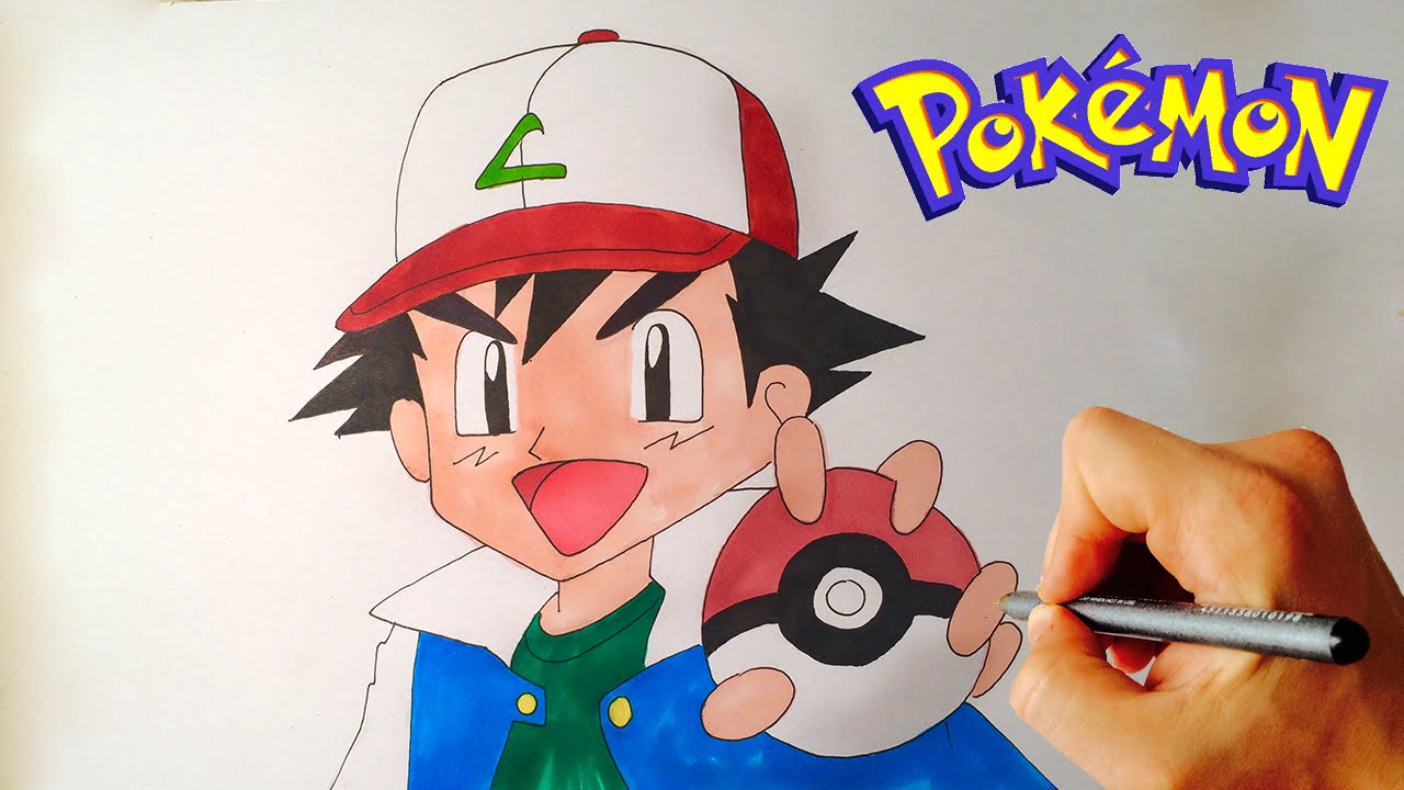 1280x720 How To Draw Ash Ketchum From Pokemon Drawing Lesson