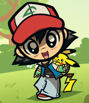 302x350 How To Draw Ash And Pikachu