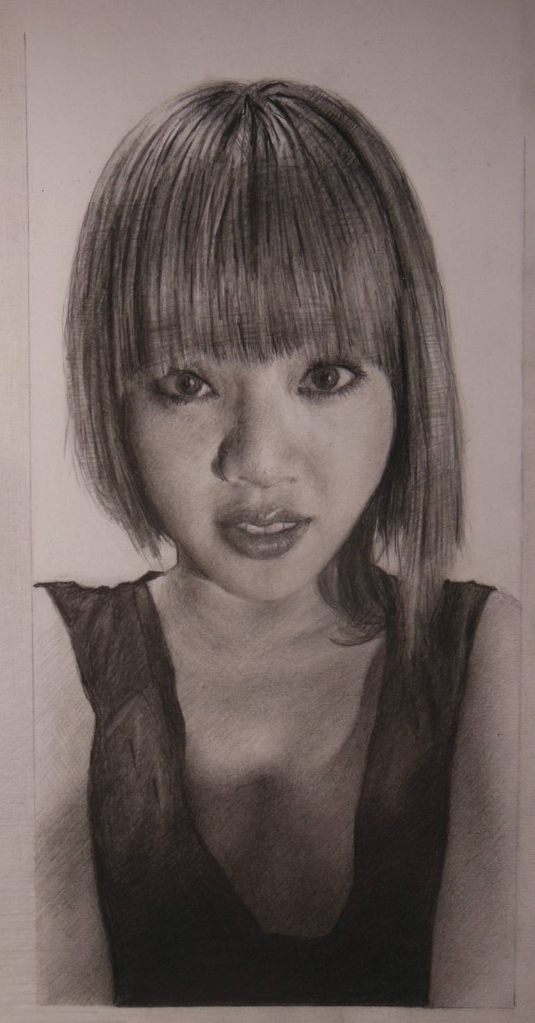 770x1471 Saatchi Art Asian Girl Drawing By Christopher Lopresti