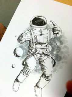 236x314 Pin By Jose Gonzalez On Tattoos Astronaut Drawing