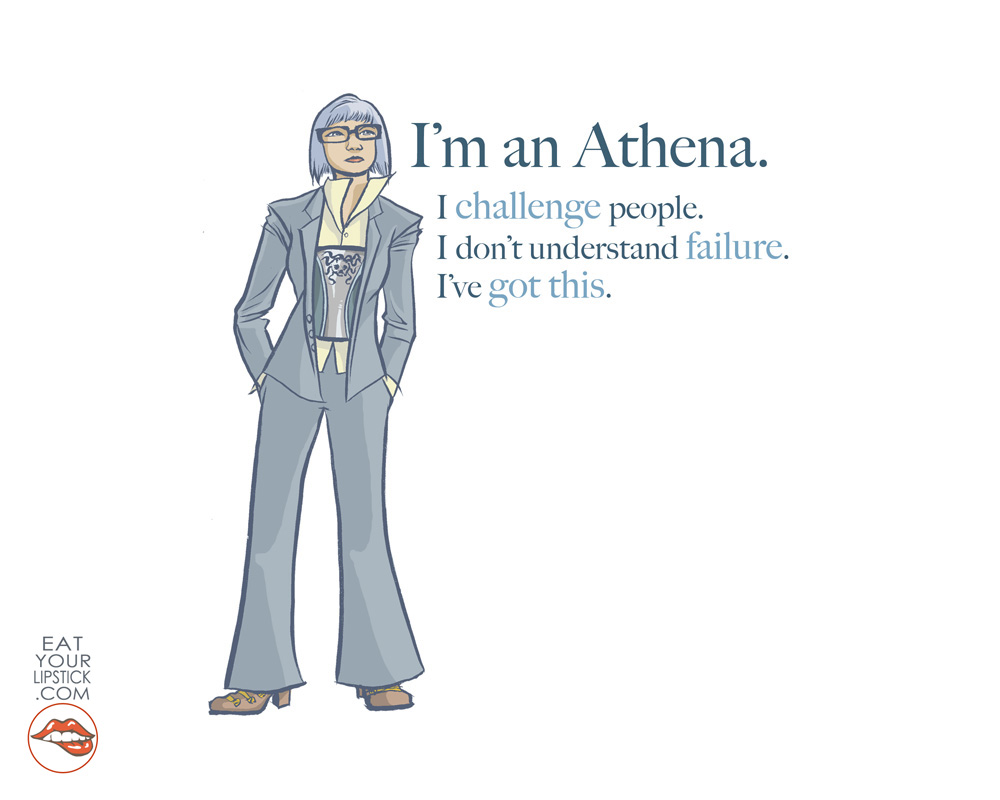 1000x800 Lipstick Kiss Press I'M An Athena Greek Goddess Art Print