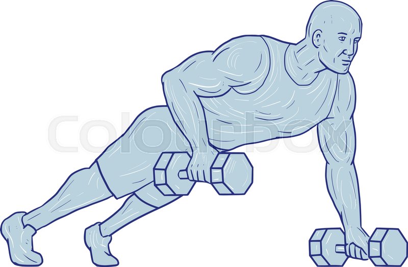 800x524 Drawing Sketch Style Illustration Of An Athlete Working Out Doing