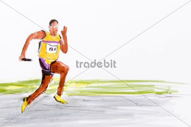 640x427 Relay Race, Track And Field Athletics, Drawing By The Artist Gerhar