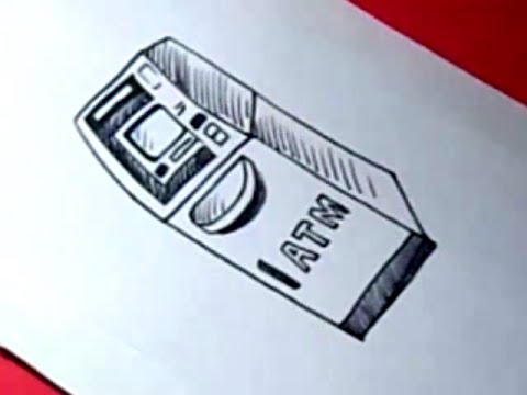 480x360 How To Bank Atm Drawing For Kids Step By Step