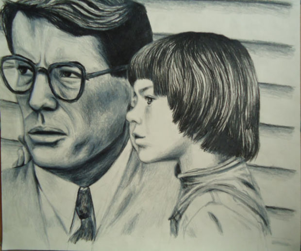 620x517 Original To Kill A Mockingbird Artwork, Hand Drawing Of Scout