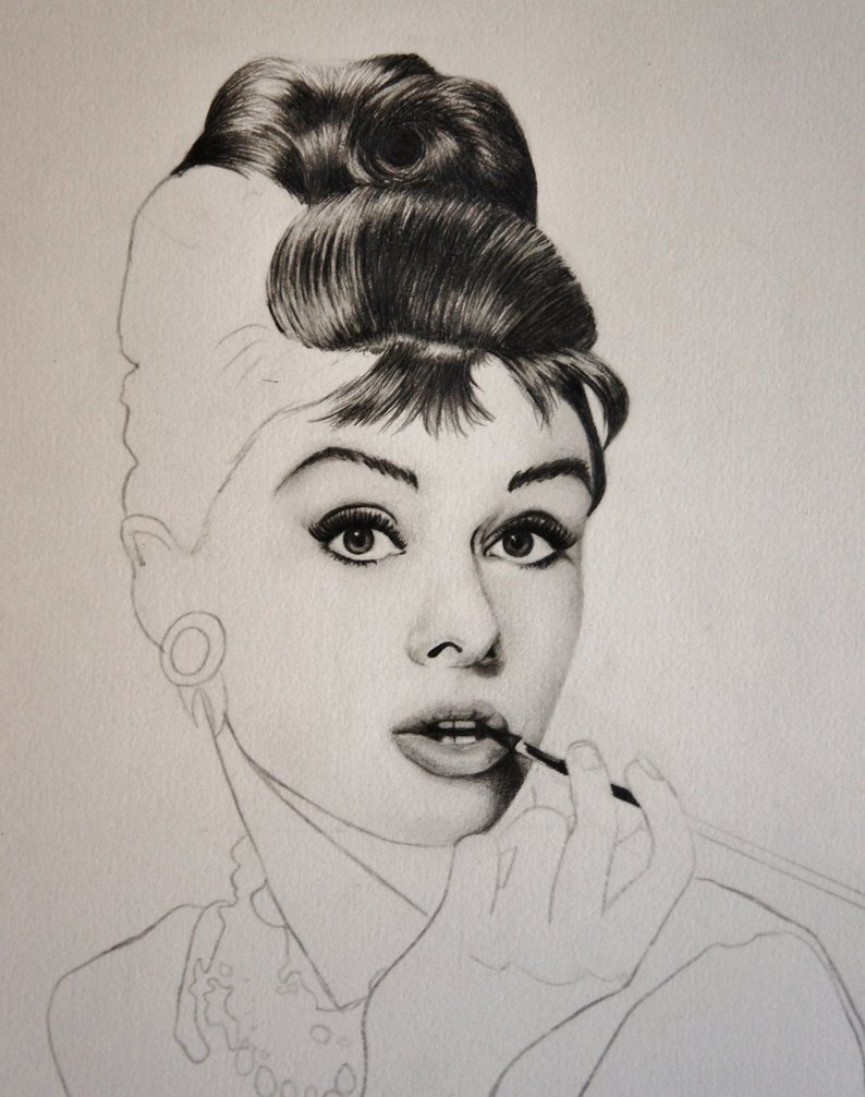 794x1006 Audrey Hepburn By Brendachen