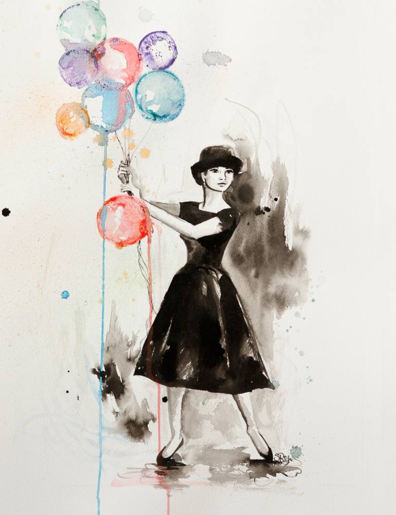 770x1001 Saatchi Art Audrey Hepburn, Funny Face Drawing By Sara Riches