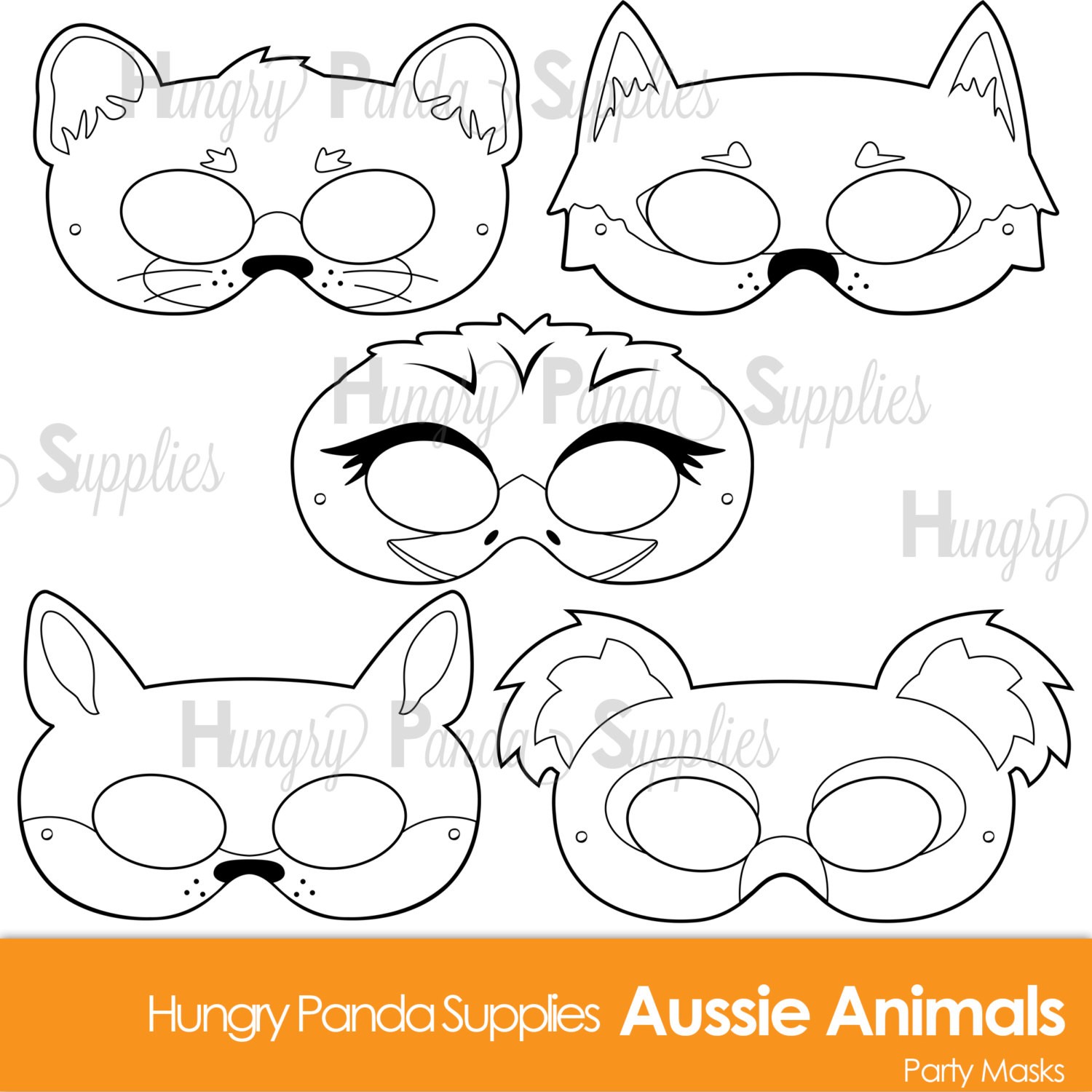 1500x1500 Coloring Pages Animal Masks New Australian Animals Printable