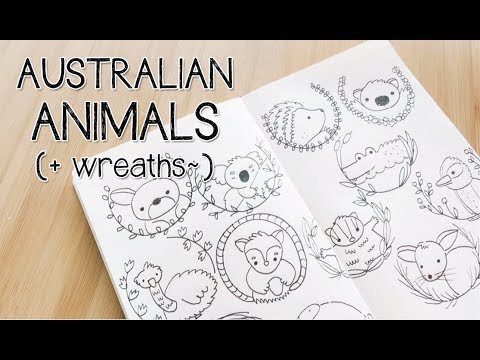 480x360 Drawing Kawaii Australian Animals Doodles With Circles