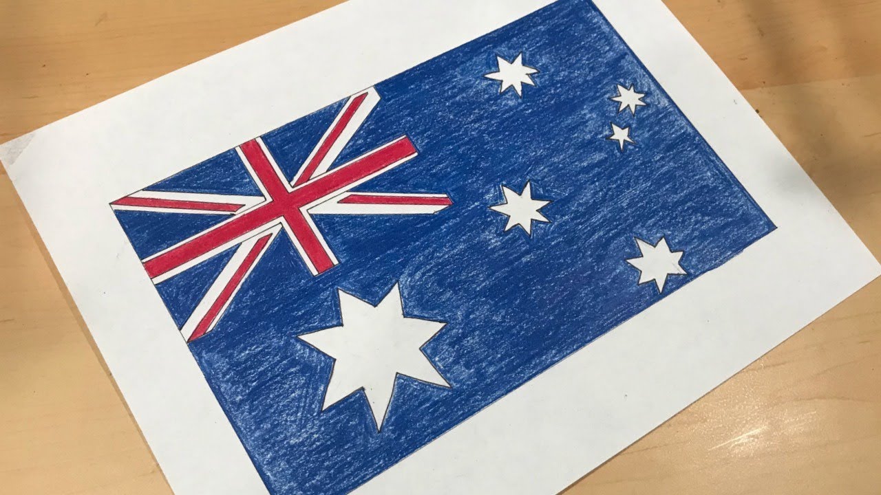 1280x720 Australian Flag Drawing