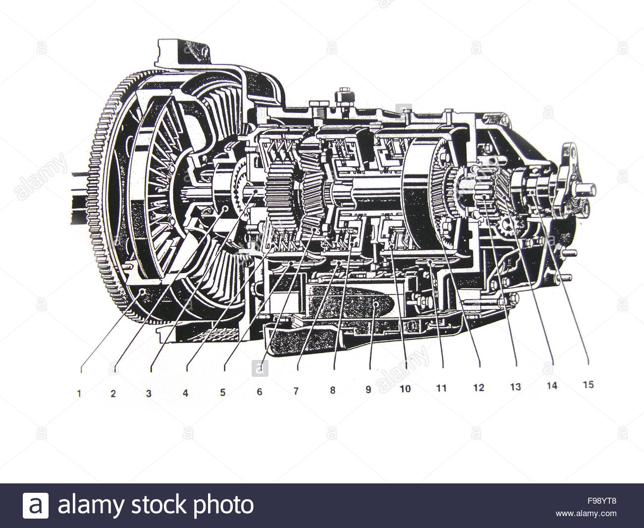 1300x1065 Car Engine Technical Draw On White Background Stock Photo