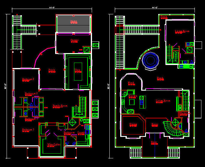 Floor Design Autocad - Reservoir Floor Plans DWG Plan for AutoCAD