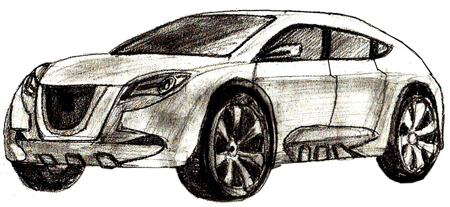 450x207 How To Draw A Car