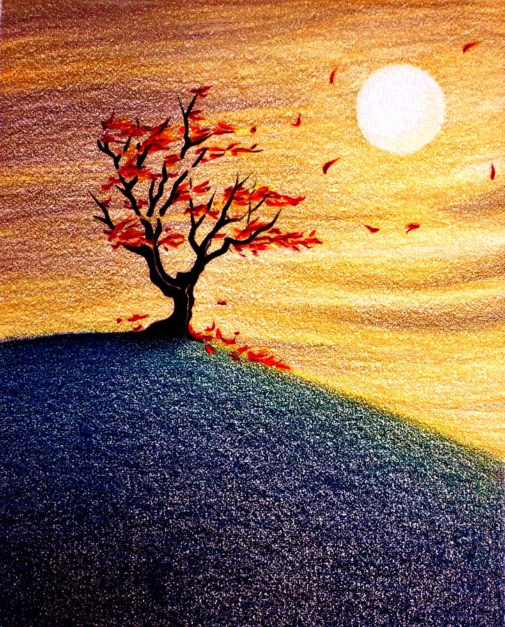 725x900 Little Autumn Tree Drawing By Danielle R T Haney