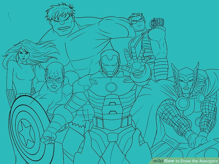 728x546 How To Draw The Avengers (With Pictures)