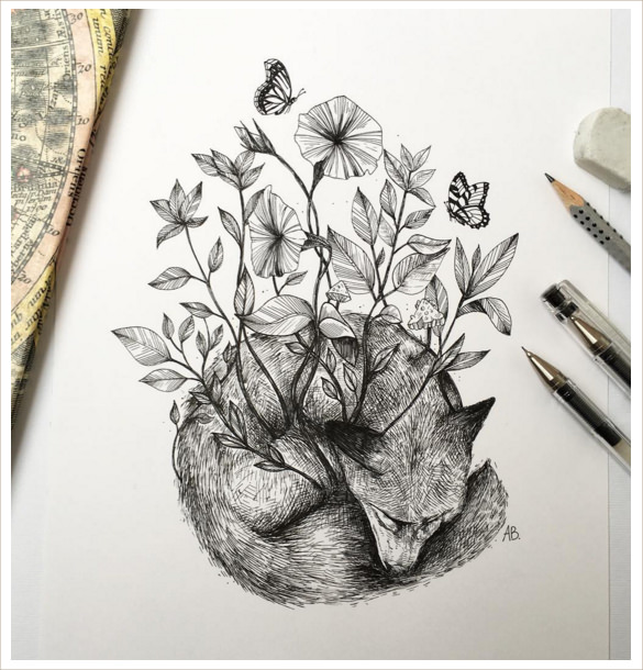 585x610 Awesome Drawings That Will Inspire You In 2016 Free