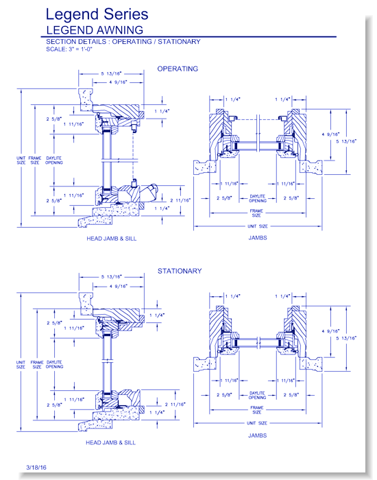 550x700 Legend Awning Window
