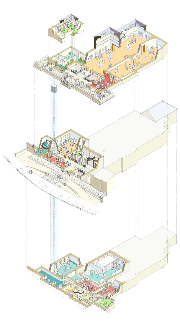 610x1097 Axon Drawing The Drawing Was Made In Sections, Scanned, And Then