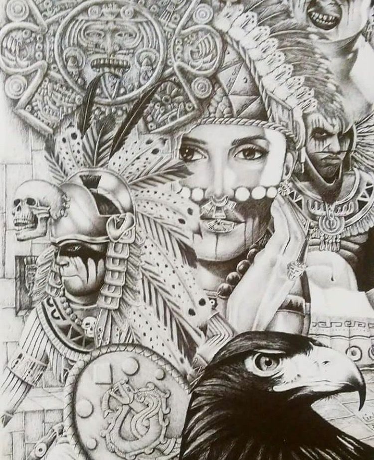 Aztec Art Drawing at GetDrawings | Free download