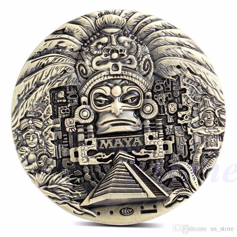 800x800 2018 1x Mayan Aztec Calendar Souvenir Prophecy Commemorative Coin