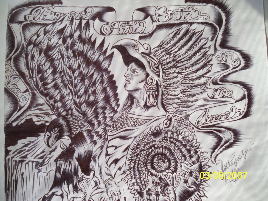 900x675 Aztec Drawing By Santi92