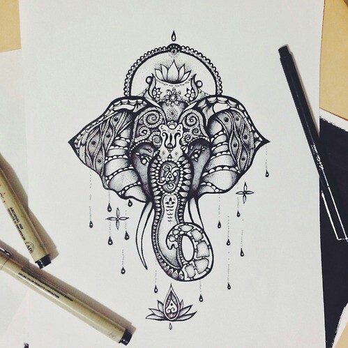 499x499 Aztec Elephant On We Heart It Sketches Aztec