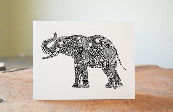 570x368 Elephant Art Black And White Art Pen And Ink Animals