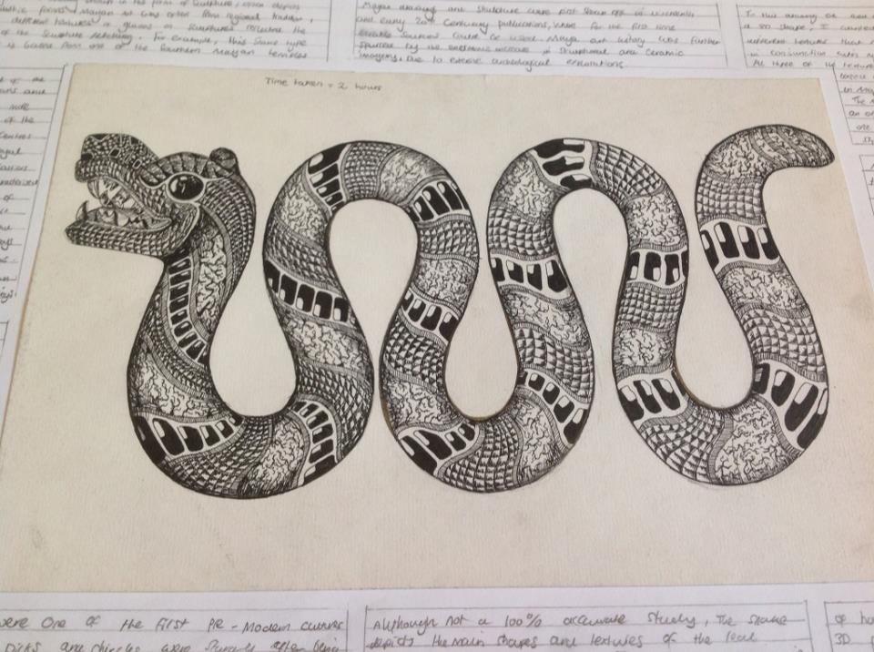 960x716 Aztec Snake Pattern Design By Scapton