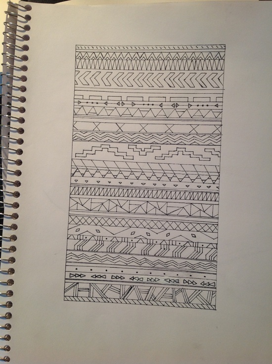 550x736 Aztec Pattern Drawing Diy Pattern Drawing