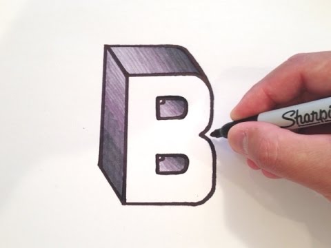 480x360 How To Draw The Letter B In 3d