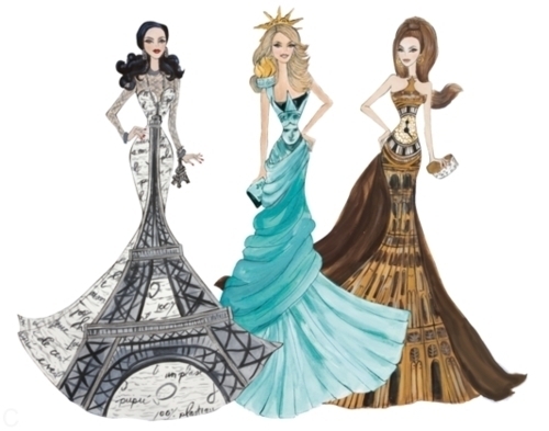 500x393 Drawing Of Dresses From Different Nations!!! Love This! Reminds Me