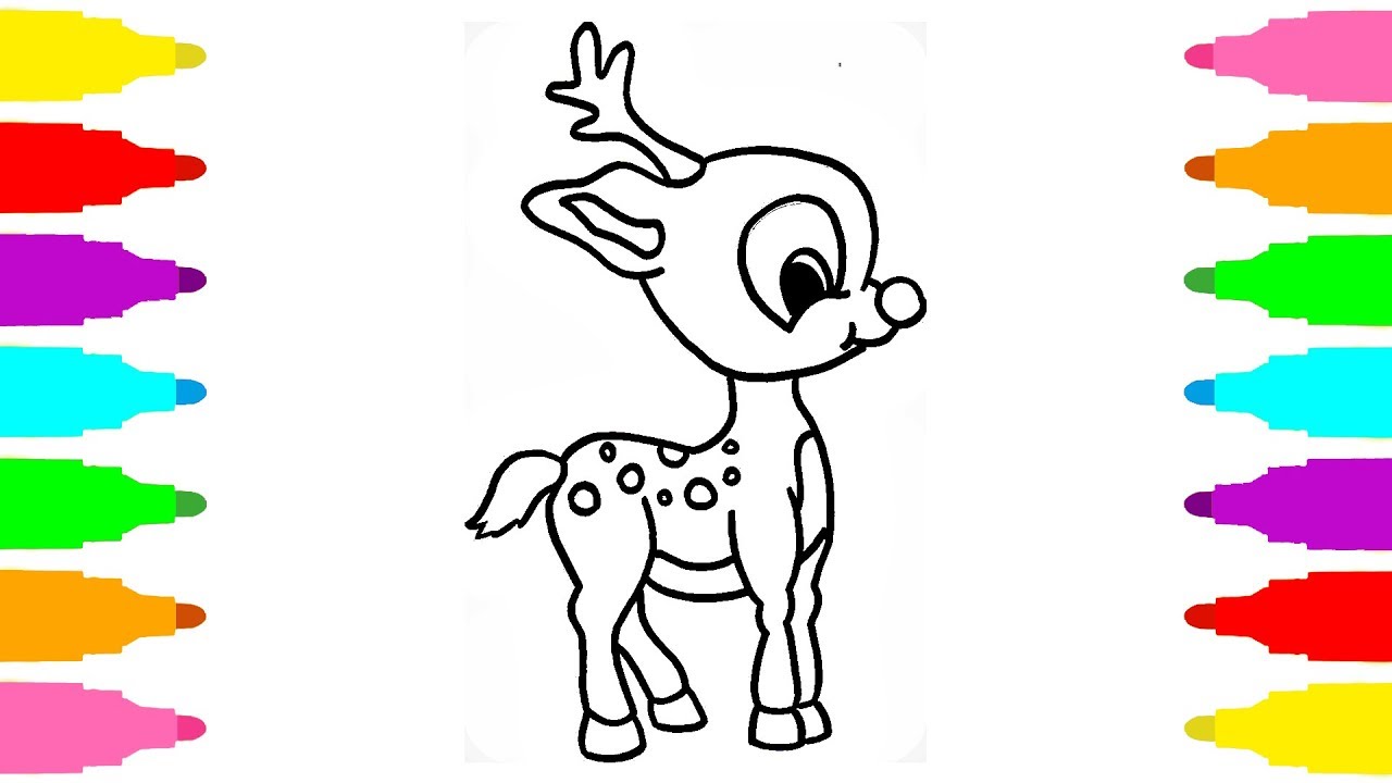 1280x720 How To Drawing Baby Deer For Babies And Kids