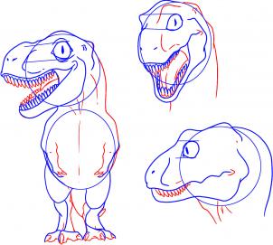 302x271 How To Draw How To Draw A Baby Dinosaur