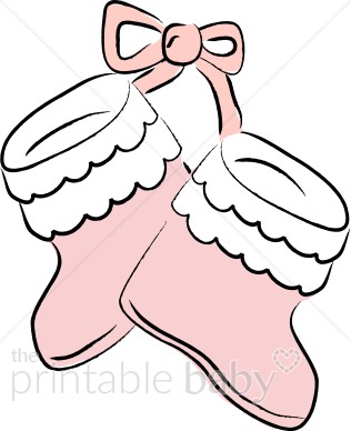 316x388 Pink Baby Booties With White Trim Clipart Baby Clothing Clipart