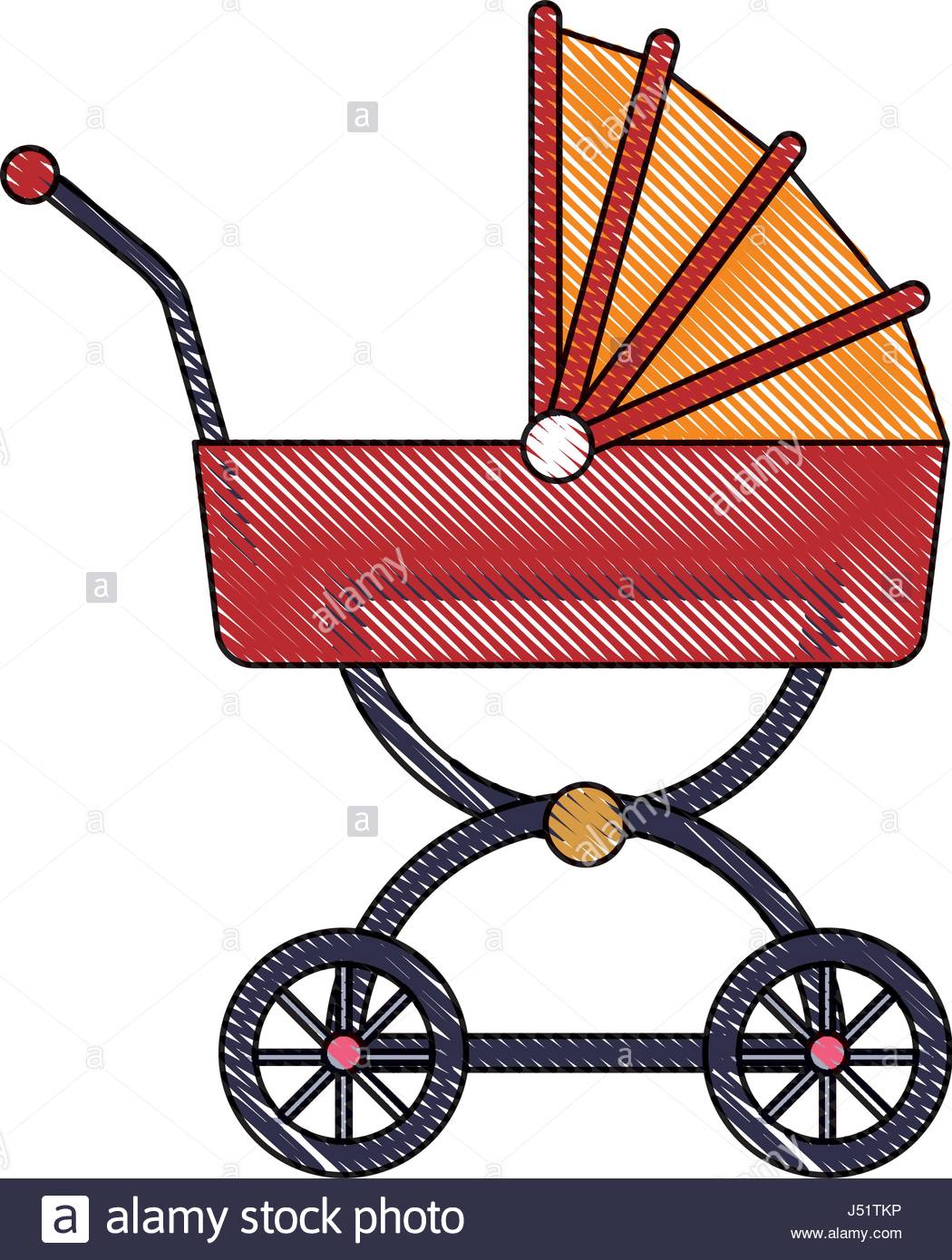 1050x1390 Drawing Baby Carriage Wheel Decoration Stock Vector Art
