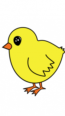 215x382 How To Draw A Baby Chicken Chick, Easy Step By Step Drawing Tutorial