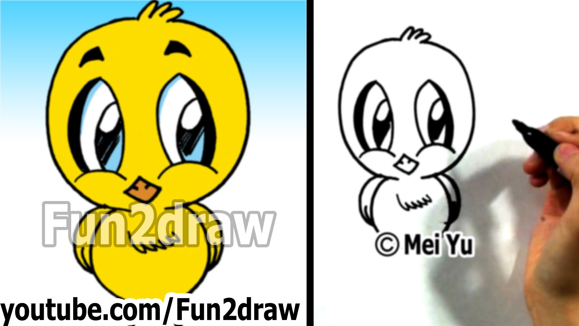 1920x1080 How To Draw A Cartoon Chick