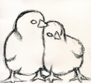 302x276 How To Draw Baby Chickens, Realistic Chicks Step 3 4th And 5th