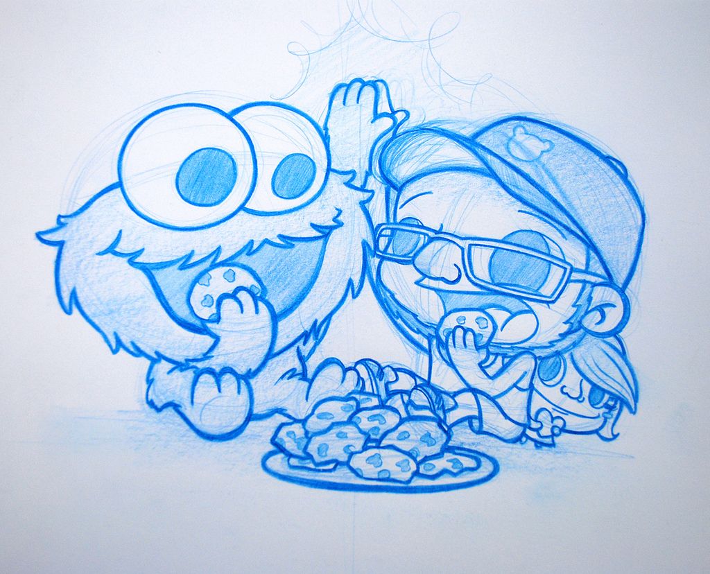 1024x828 Kevin And The Cookie Monster! Drawings, Doodles And Sketches