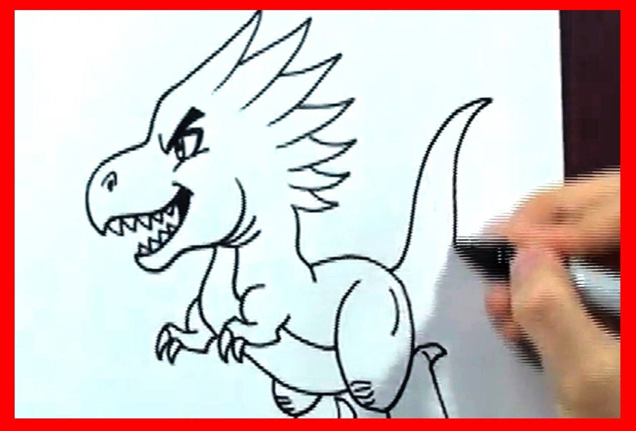 1264x858 Easy To Draw Dinosaur