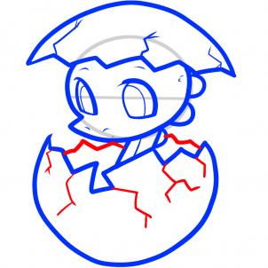 302x302 How To Draw How To Draw A Baby Dinosaur, Baby Dinosaur