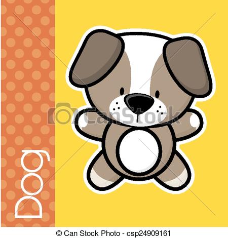 450x470 Cute Little Baby Dog And Text In Flat Design On Solid Color