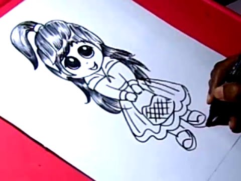 480x360 How To Cute Baby Doll Drawing For Kids Step By Step