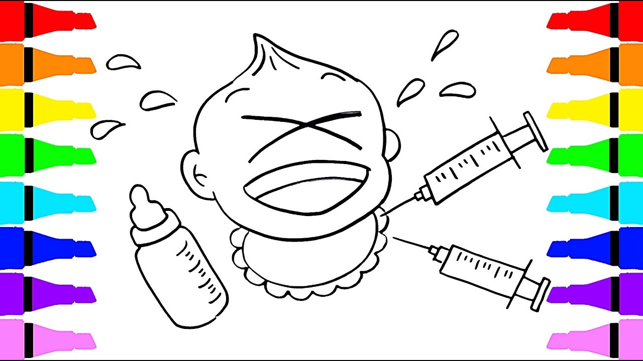 1280x720 How To Draw Baby Doll, Crying Baby For Kids Children Drawing