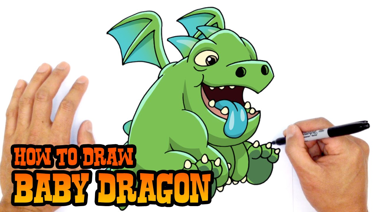 1280x720 How To Draw Baby Dragon Clash Royale