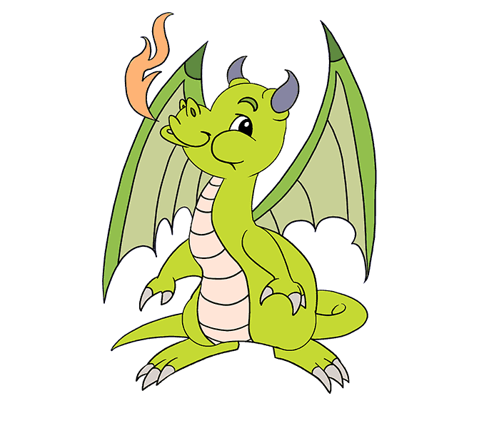 678x600 How To Draw A Baby Dragon Easy Drawing Guides